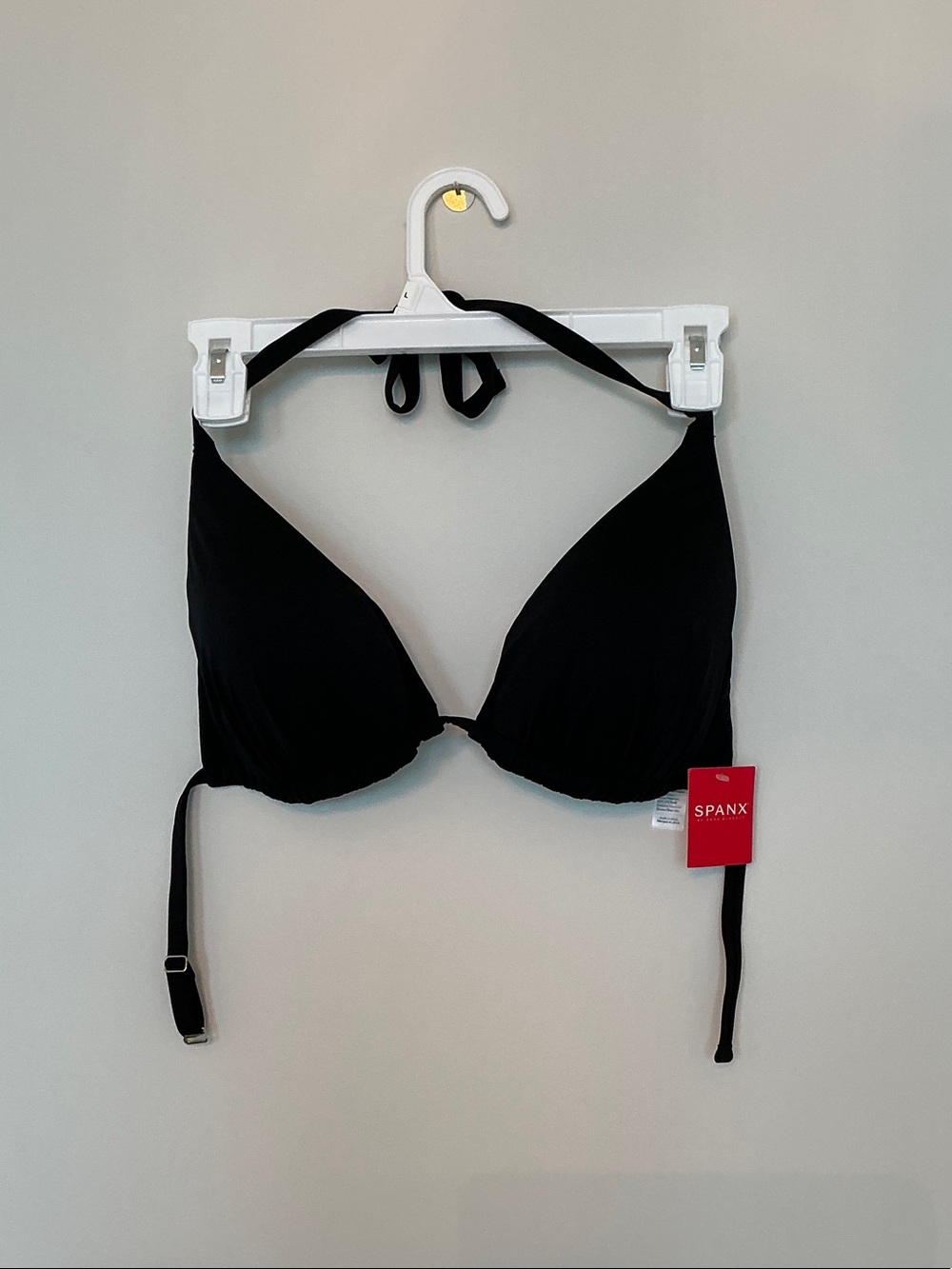 NWT Spanx black swim halter top size XL